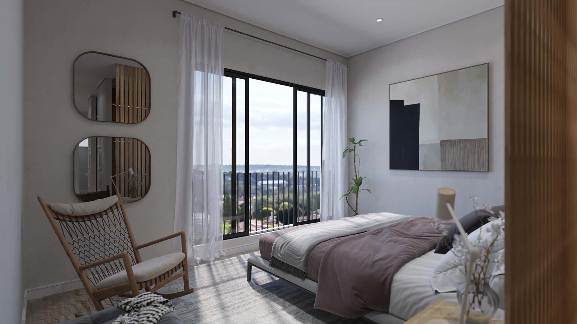 http://Penthouse-Bedroom-Brown-Bedding-Entrance
